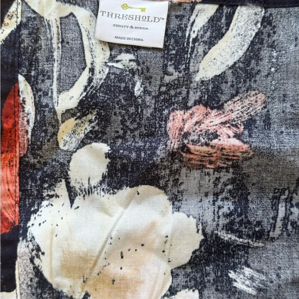 Target Threshold Floral Abstract Shower Curtain